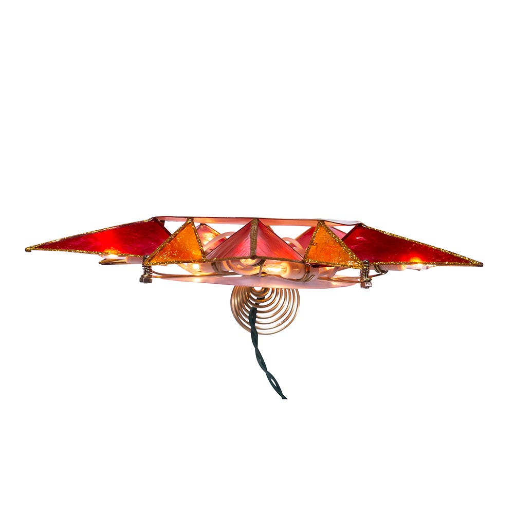 Kurt Adler 10-Light 10.5 inch Elvis Capiz Star Treetop